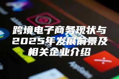 跨境电子商务现状与2025年发展前景及相关企业介绍