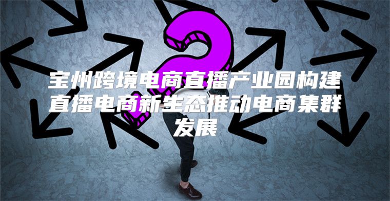 宝州跨境电商直播产业园构建直播电商新生态推动电商集群发展