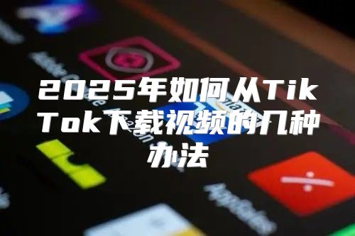 2025年如何从TikTok下载视频的几种办法