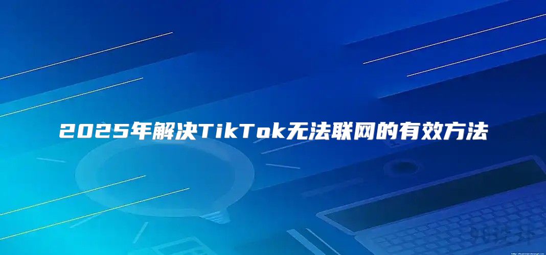 2025年解决TikTok无法联网的有效方法