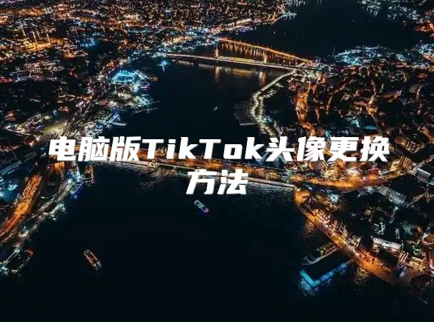 电脑版TikTok头像更换方法