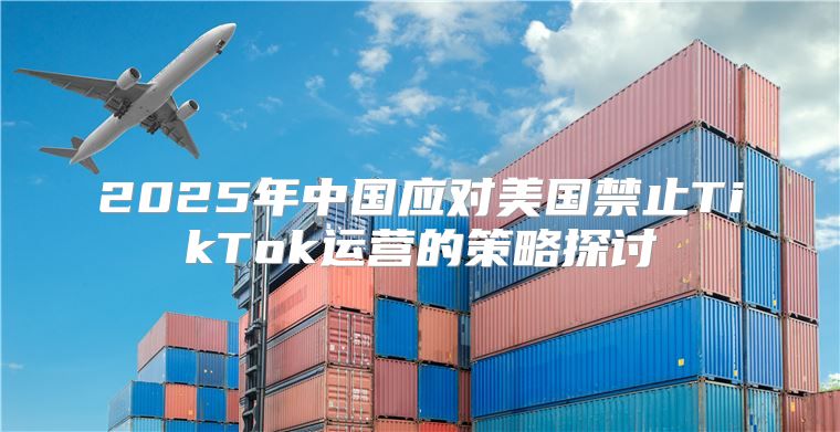 2025年中国应对美国禁止TikTok运营的策略探讨