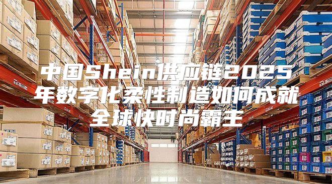 中国Shein供应链2025年数字化柔性制造如何成就全球快时尚霸主