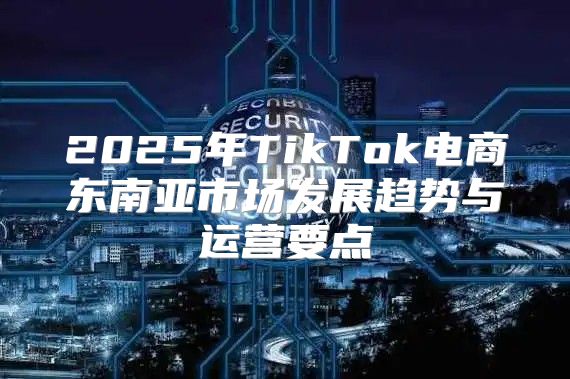 2025年TikTok电商东南亚市场发展趋势与运营要点