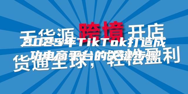 2025年TikTok打造成功电商平台的关键步骤