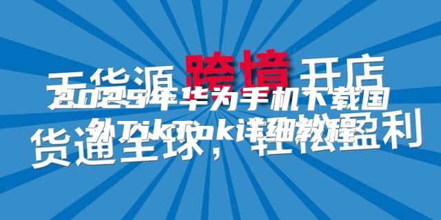 2025年华为手机下载国外TikTok详细教程