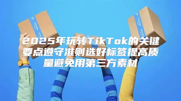 2025年玩转TikTok的关键要点遵守准则选好标签提高质量避免用第三方素材