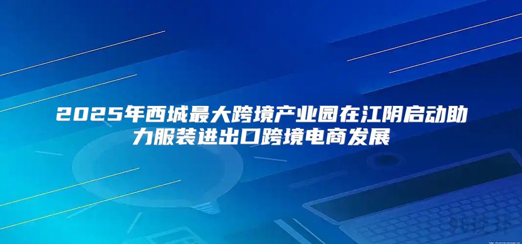 2025年西城最大跨境产业园在江阴启动助力服装进出口跨境电商发展