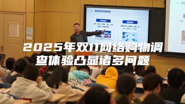 2025年双11网络购物调查体验凸显诸多问题