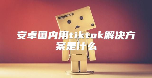 安卓国内用tiktok解决方案是什么