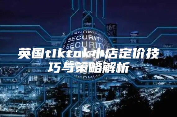 英国tiktok小店定价技巧与策略解析