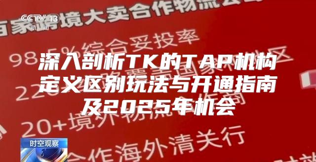 深入剖析TK的TAP机构定义区别玩法与开通指南及2025年机会