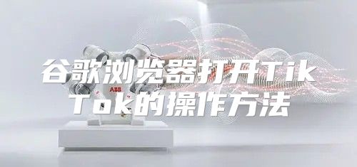 谷歌浏览器打开TikTok的操作方法