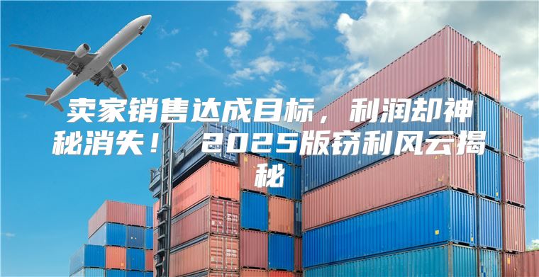 卖家销售达成目标，利润却神秘消失！ 2025版窃利风云揭秘