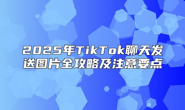 2025年TikTok聊天发送图片全攻略及注意要点