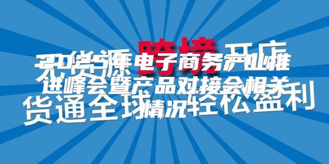 2025年电子商务产业推进峰会暨产品对接会相关情况