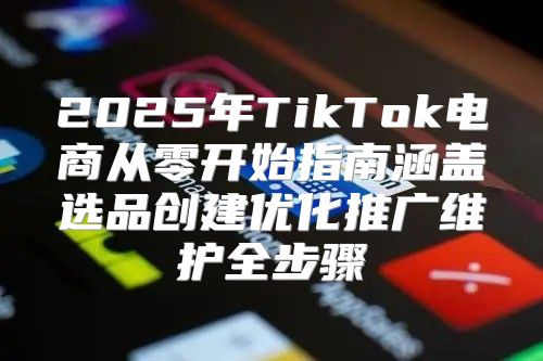 2025年TikTok电商从零开始指南涵盖选品创建优化推广维护全步骤