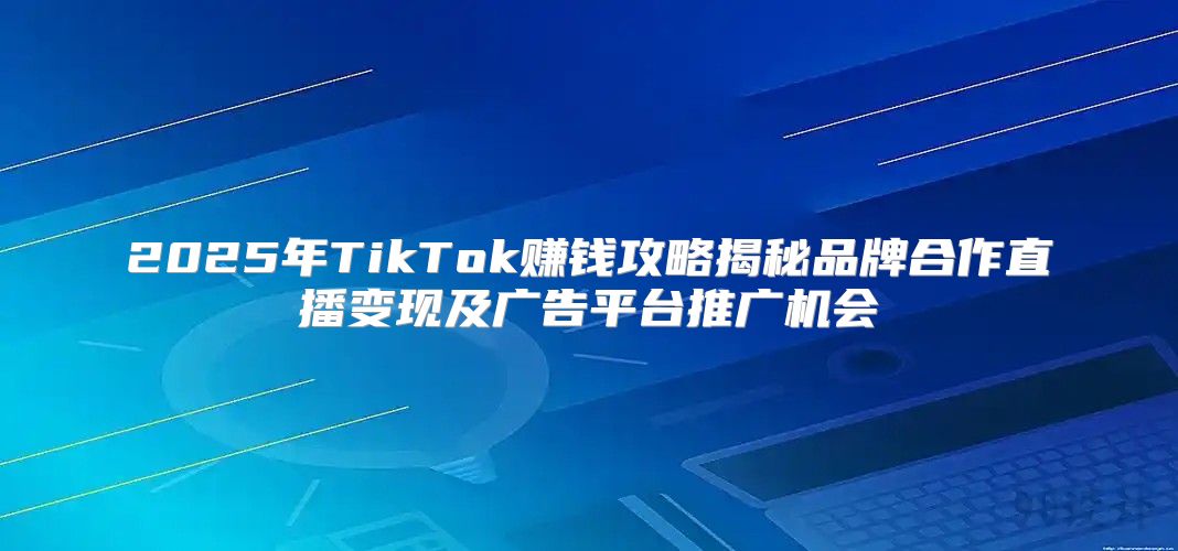 2025年TikTok赚钱攻略揭秘品牌合作直播变现及广告平台推广机会