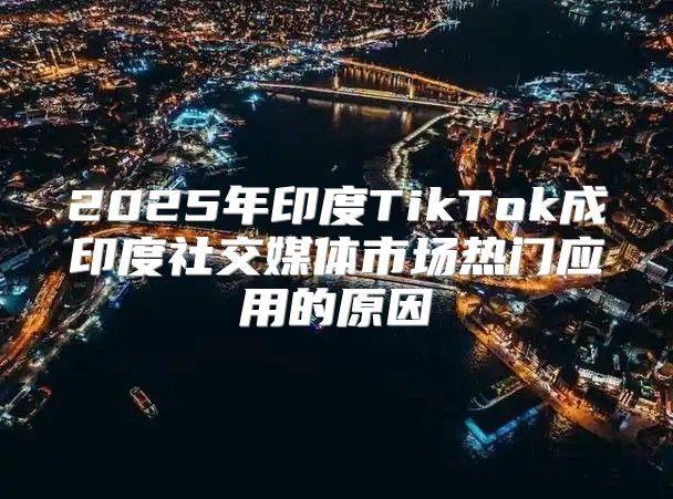 2025年印度TikTok成印度社交媒体市场热门应用的原因