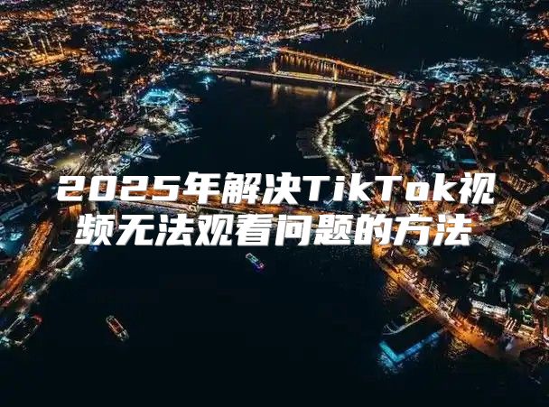 2025年解决TikTok视频无法观看问题的方法