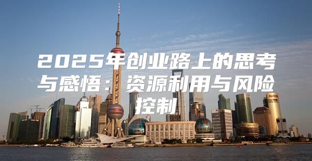 2025年创业路上的思考与感悟：资源利用与风险控制