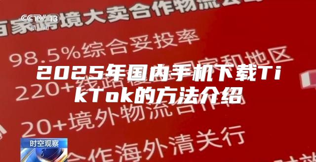 2025年国内手机下载TikTok的方法介绍