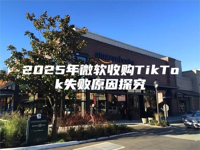 2025年微软收购TikTok失败原因探究