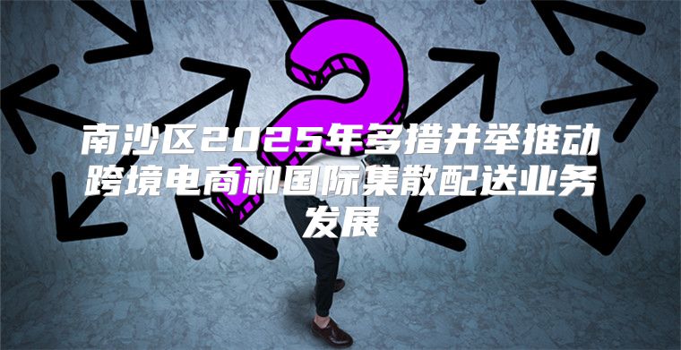 南沙区2025年多措并举推动跨境电商和国际集散配送业务发展