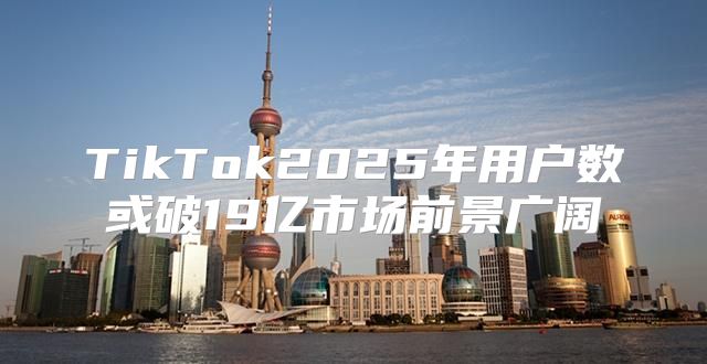 TikTok2025年用户数或破19亿市场前景广阔