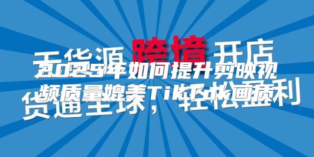 2025年如何提升剪映视频质量媲美TikTok画质