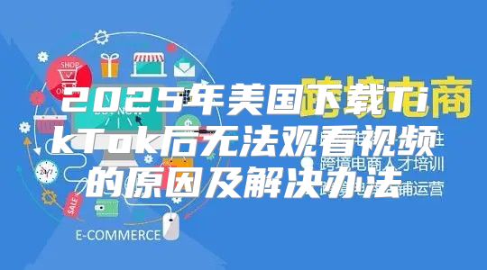 2025年美国下载TikTok后无法观看视频的原因及解决办法