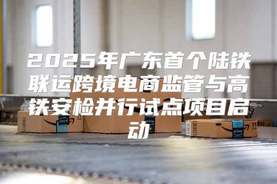 2025年广东首个陆铁联运跨境电商监管与高铁安检并行试点项目启动