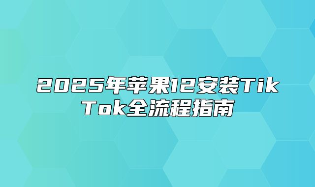 2025年苹果12安装TikTok全流程指南