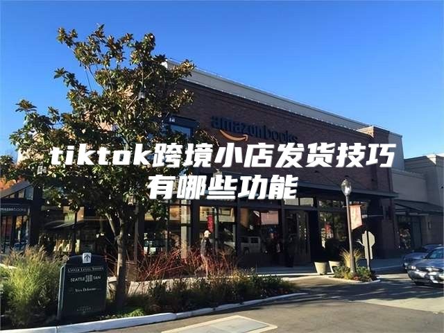 tiktok跨境小店发货技巧有哪些功能