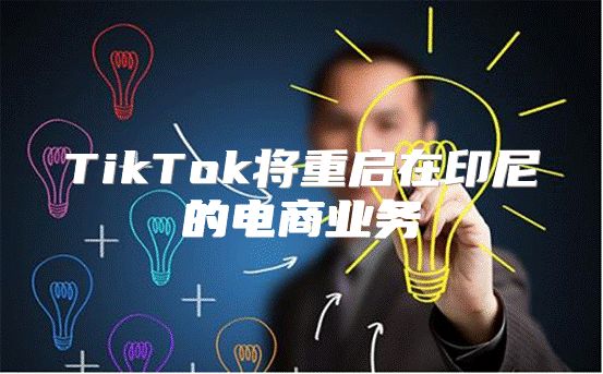 TikTok将重启在印尼的电商业务