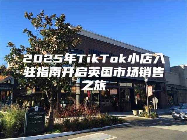 2025年TikTok小店入驻指南开启英国市场销售之旅