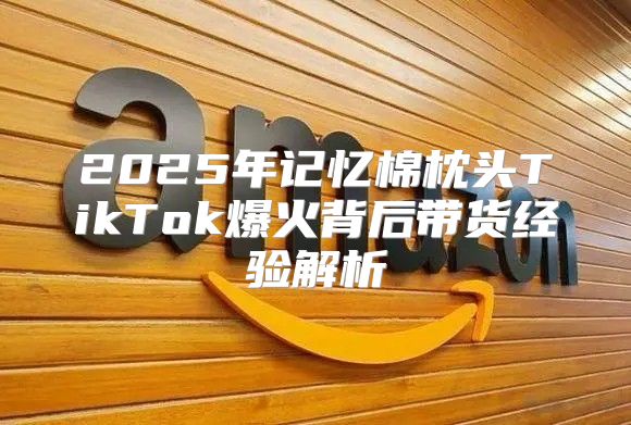 2025年记忆棉枕头TikTok爆火背后带货经验解析