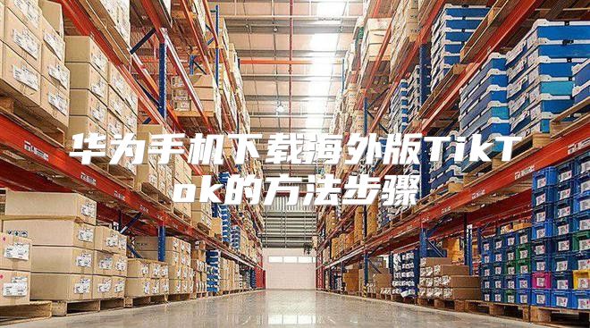 华为手机下载海外版TikTok的方法步骤