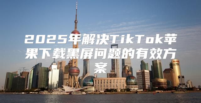 2025年解决TikTok苹果下载黑屏问题的有效方案