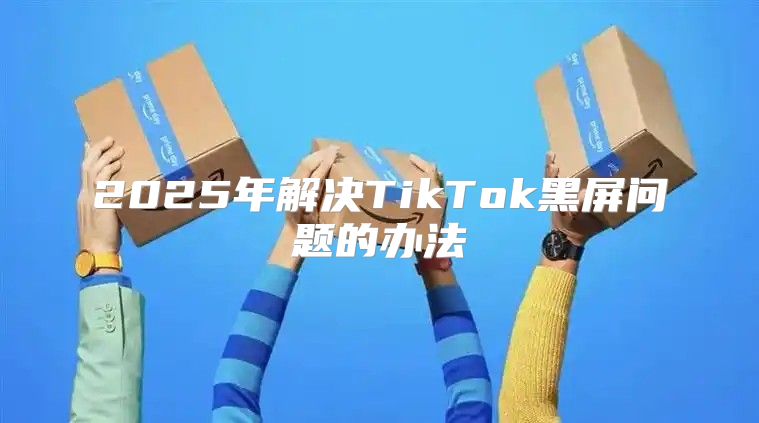 2025年解决TikTok黑屏问题的办法