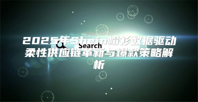 2025年Shein帽衫数据驱动柔性供应链革新与爆款策略解析