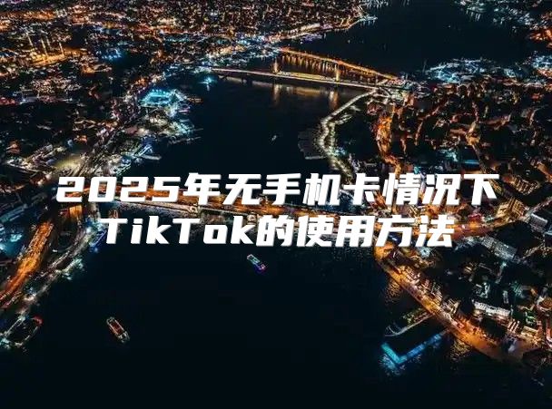 2025年无手机卡情况下TikTok的使用方法