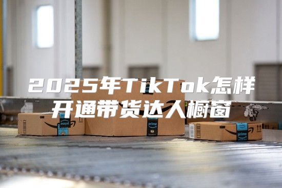 2025年TikTok怎样开通带货达人橱窗