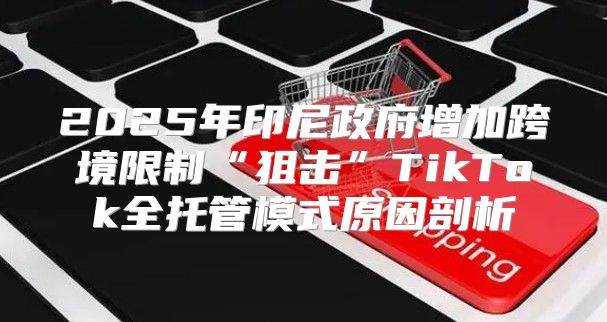 2025年印尼政府增加跨境限制“狙击”TikTok全托管模式原因剖析