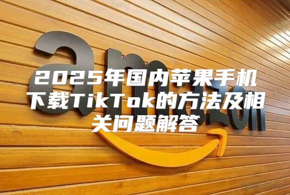 2025年国内苹果手机下载TikTok的方法及相关问题解答