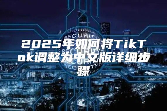 2025年如何将TikTok调整为中文版详细步骤