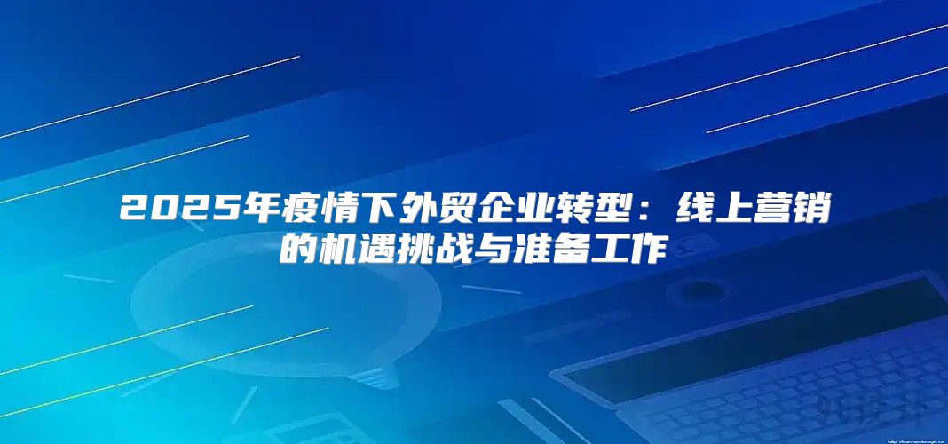 2025年疫情下外贸企业转型：线上营销的机遇挑战与准备工作