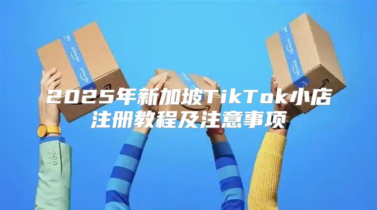 2025年新加坡TikTok小店注册教程及注意事项