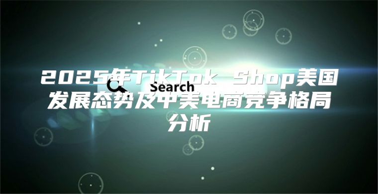 2025年TikTok Shop美国发展态势及中美电商竞争格局分析