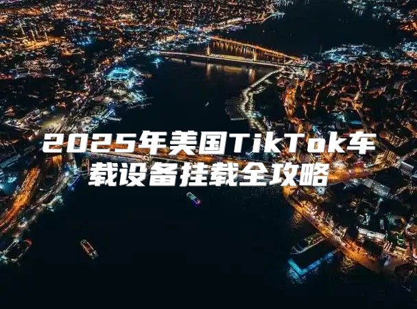 2025年美国TikTok车载设备挂载全攻略